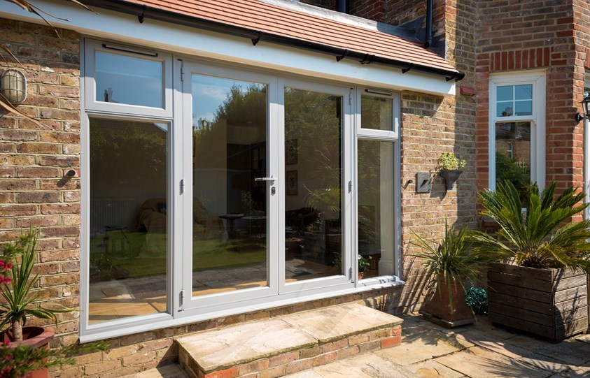 Chic Grey French Doors In West Sussex